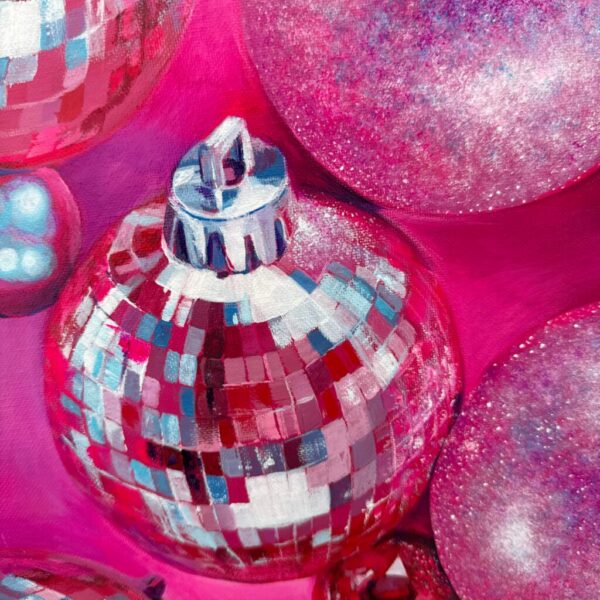 Disco Baubles: white frame