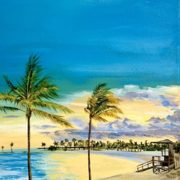 Beach Please in white frame